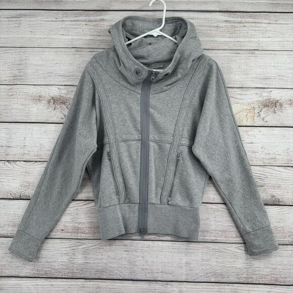 Adidas Stella McCartney Jacket Womens Small Gray Hooded Full Zip Athletic Medium - Picture 1 of 11